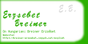 erzsebet breiner business card